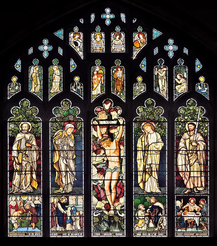 The East Window of Jesus' Church, Troutbeck, manufactured by William Morris, a high resolution image