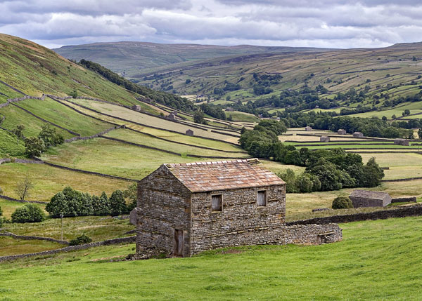 An iconic view of Thwaite, Swaledale, in the Yorkshire Dales National Park